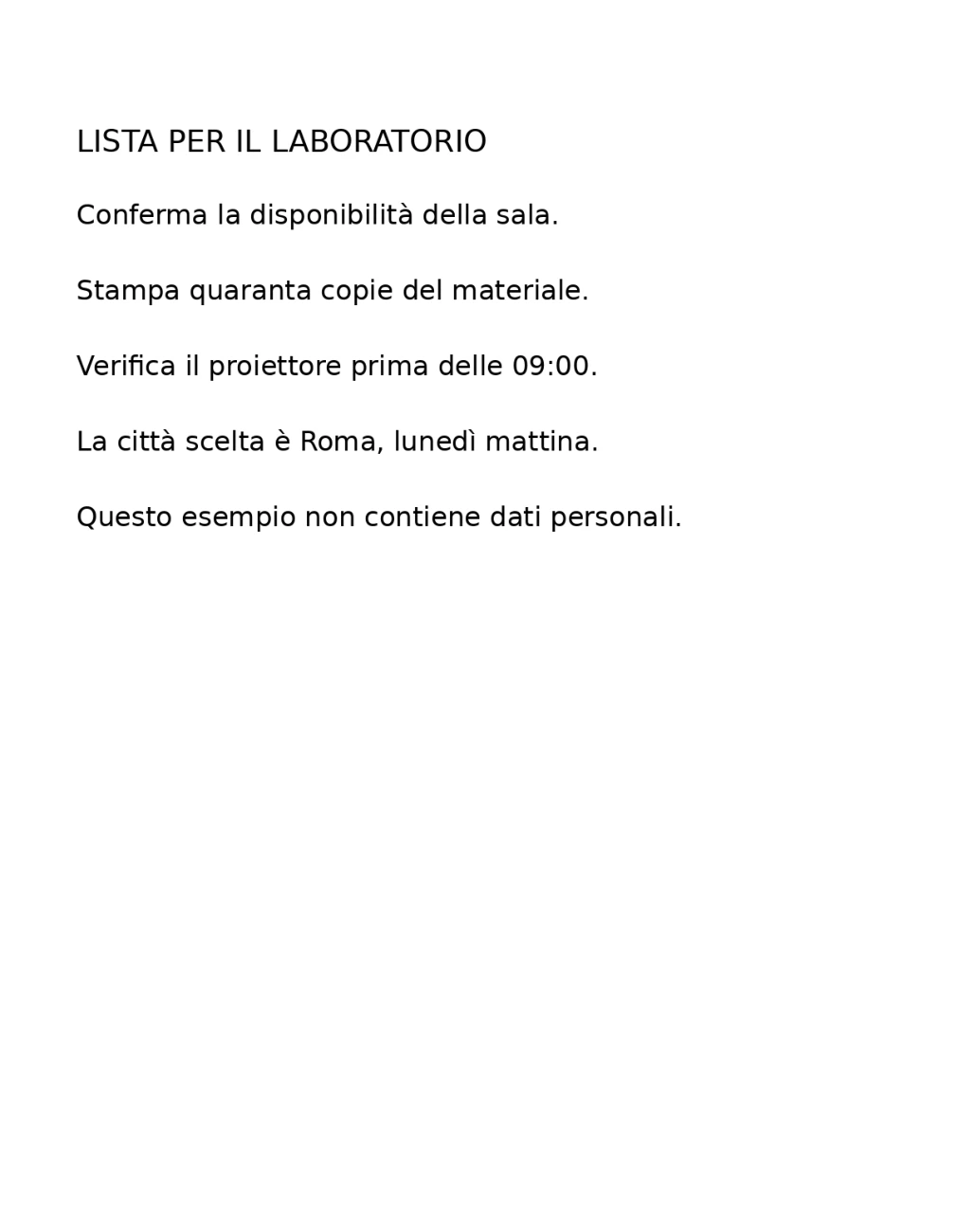 Lista effettiva composta solo da immagini prima dell’OCR, senza livello di testo selezionabile.