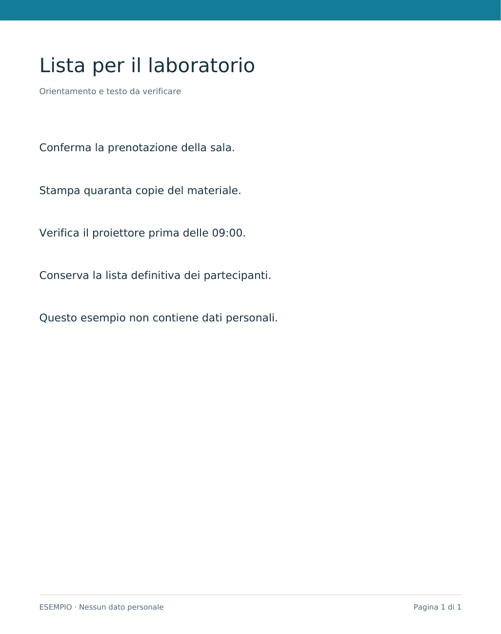 PDF risultante effettivo riprodotto dritto dopo una rotazione di 270 gradi in senso orario.