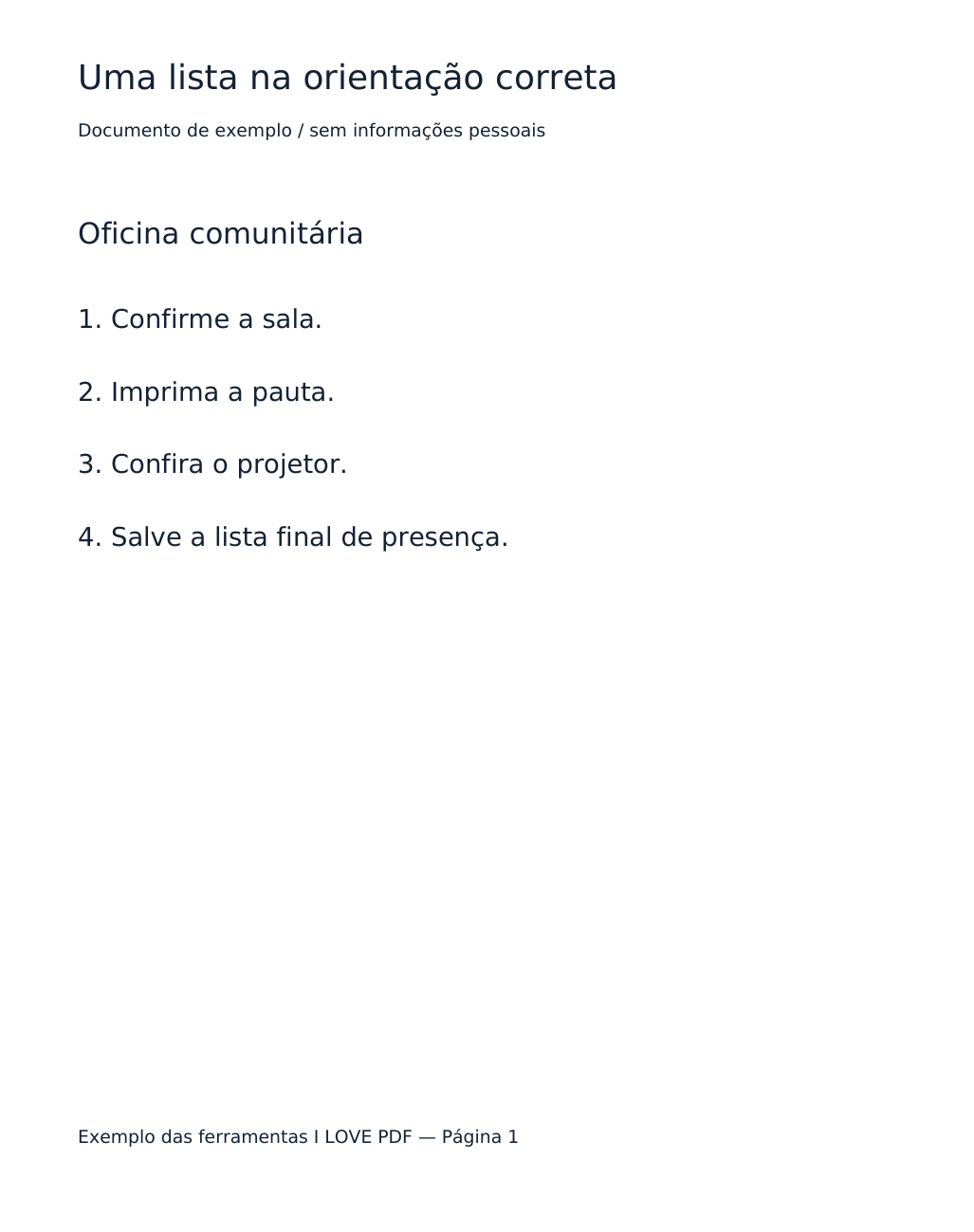 PDF de resultado real renderizado na orientação correta após um giro de 270 graus no sentido horário.